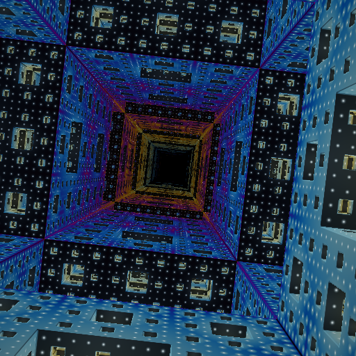 Neon Hyperspace Corridor