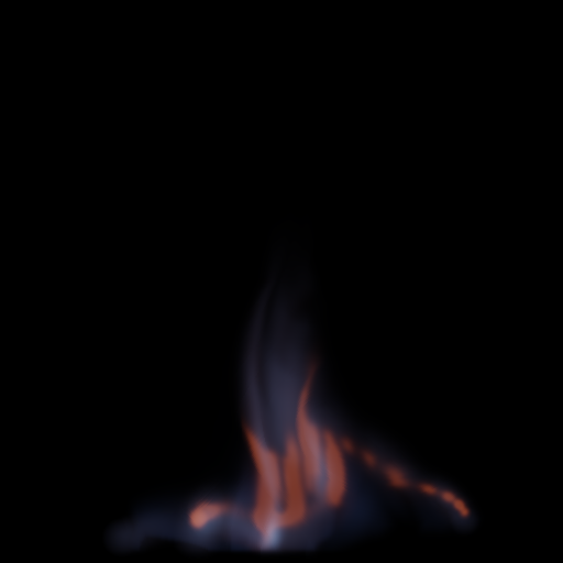 Blue Ember Smoke: Long Exposure